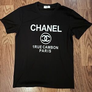 Chanel Black and White Logo Men's Tee